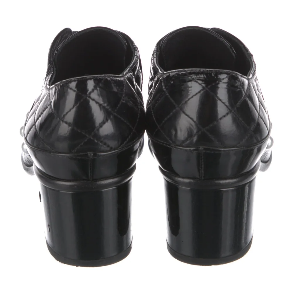 CHANEL Patent Leather Oxfords